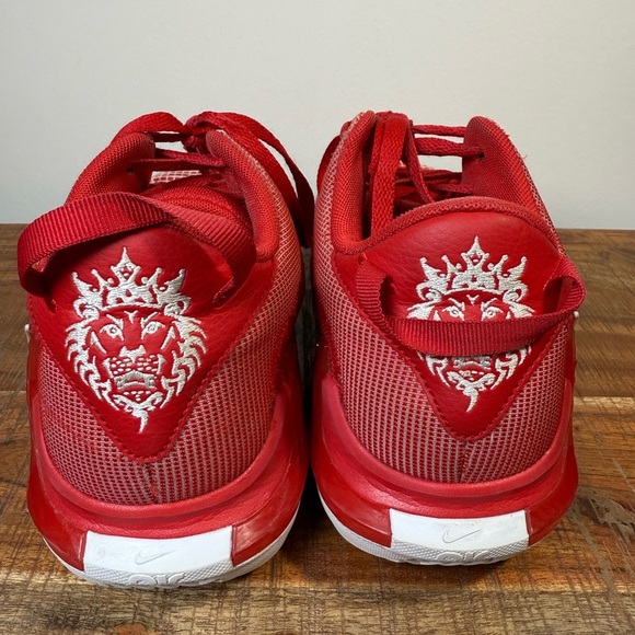 Nike Red and White Lebron Witness Sneakers, Men’s 8.5 - Picture 6 of 12